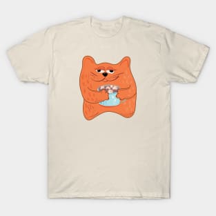 Cat with cocoa and marshmallows T-Shirt